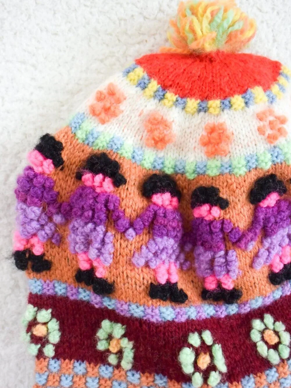 *Handmade* Colorful Peruvian Beanie